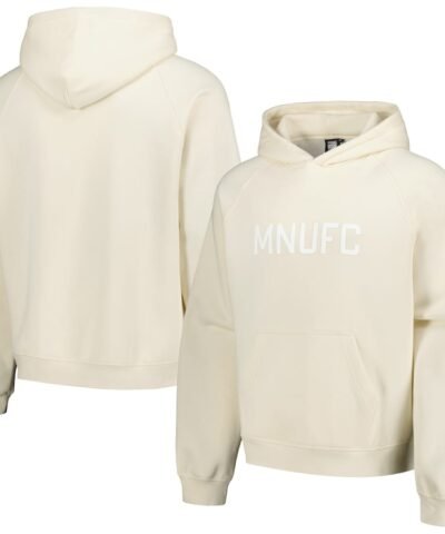 Minnesota United FC Tonal Team Primary Logo Oversized Raglan Pullover Hoodie - Cream