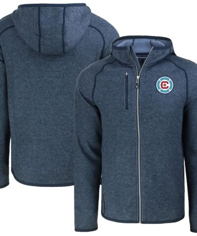 Chicago Fire Cutter & Buck Mainsail Full-Zip Hooded Jacket - Heather Navy