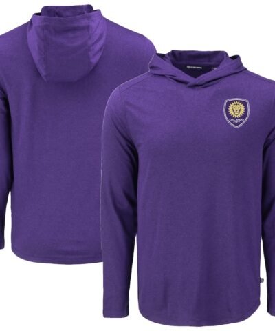 Orlando City SC Cutter & Buck Coastline Epic Comfort Eco Long Sleeve Recycled Hooded Shirt - Purple