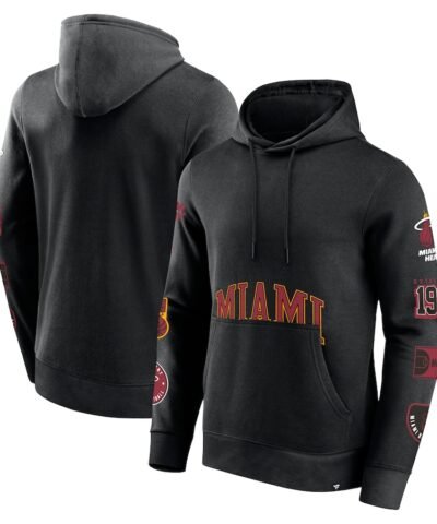Miami Heat Fanatics Home Court Pullover Hoodie - Black