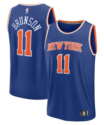 Jalen Brunson New York Knicks Fanatics Fast Break Replica Player Jersey - Icon Edition - Blue
