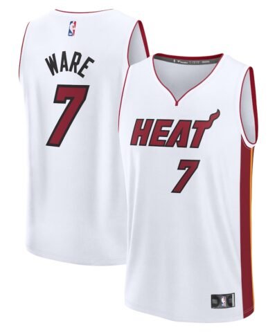 Kel'el Ware Miami Heat Fanatics Fast Break Replica Player Jersey - Association Edition - White