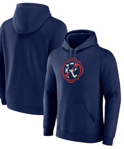 New England Revolution Fanatics Team Logo Fleece Pullover Hoodie - Navy