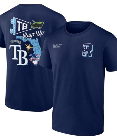 Tampa Bay Rays Fanatics Split Zone T-Shirt - Navy