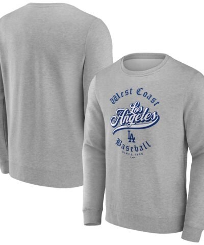 Los Angeles Dodgers West Coast Baseball Pullover Sweatshirt - Gray