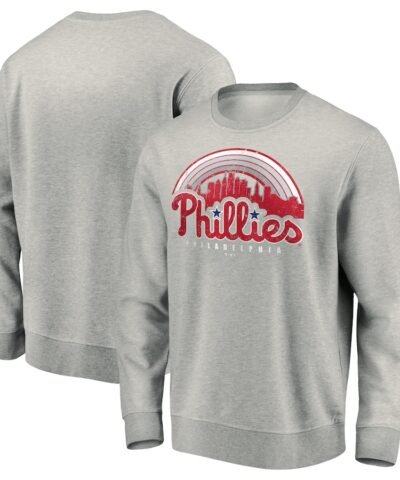 Philadelphia Phillies Heater Pullover Sweatshirt - Gray