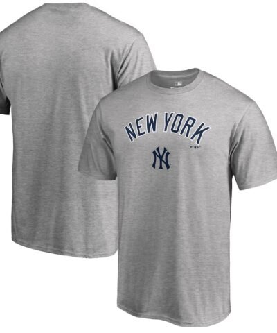 New York Yankees Team Lockup T-Shirt - Heathered Gray