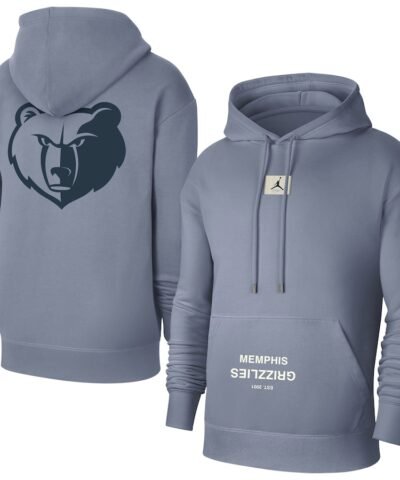 Memphis Grizzlies Jordan Brand Courtside Statement Edition Pullover Hoodie - Gray