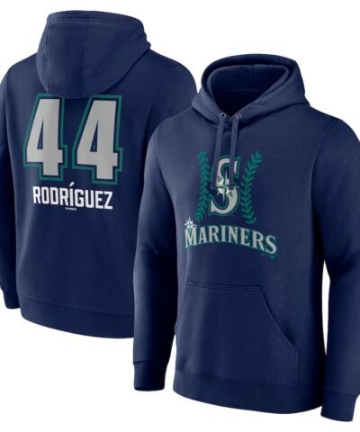 Julio Rodríguez Seattle Mariners Name & Number Fastball Pullover Hoodie - Navy