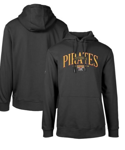 Pittsburgh Pirates Levelwear Cooperstown Collection Podium Retro Spellout Pullover Hoodie - Black