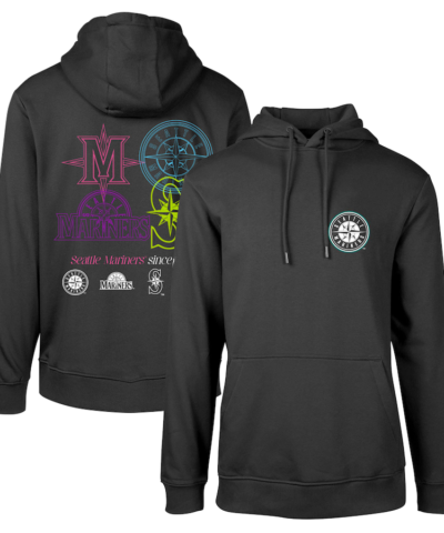 Seattle Mariners Levelwear Podium Vintage Pullover Hoodie - Black