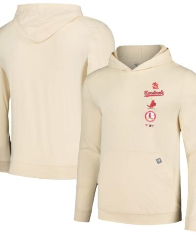 St. Louis Cardinals Levelwear Base Line Pullover Hoodie - Cream