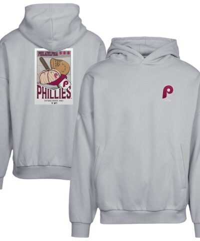 Philadelphia Phillies Levelwear Contact Pro Card Pullover Hoodie - Gray