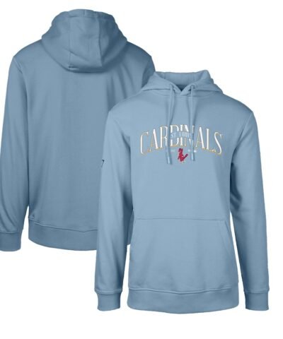 St. Louis Cardinals Levelwear Cooperstown Collection Podium Retro Spellout Pullover Hoodie - Light Blue