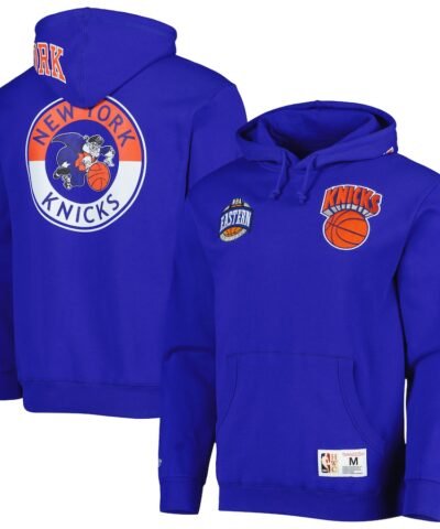 New York Knicks Mitchell & Ness City Collection Heritage Hoodie - Blue