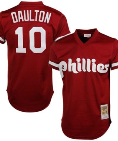 Darren Daulton Philadelphia Phillies Mitchell & Ness Cooperstown Mesh Batting Practice Jersey - Red