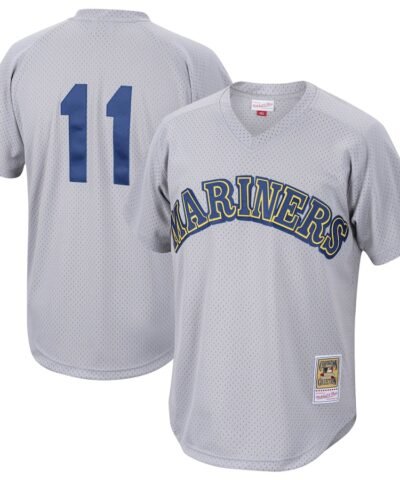Edgar Martinez Seattle Mariners Mitchell & Ness Cooperstown Collection Mesh Batting Practice Jersey - Charcoal