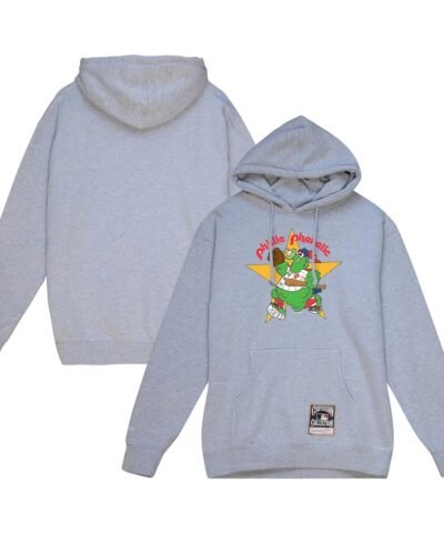 Philadelphia Phillies Mitchell & Ness Cooperstown Collection Legendary Pullover Hoodie - Heather Gray