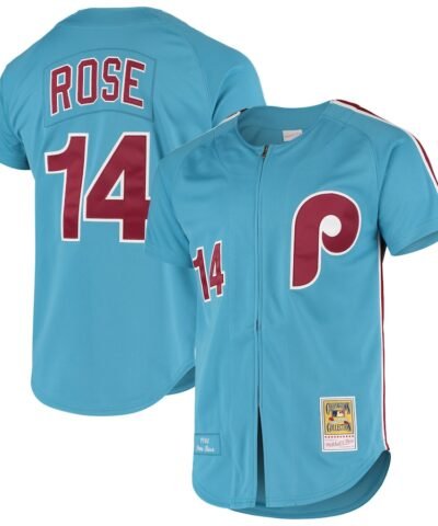 Pete Rose Philadelphia Phillies Mitchell & Ness Cooperstown Collection Authentic Jersey - Light Blue