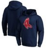 Boston Red Sox Cooperstown Collection Huntington Logo Fitted Pullover Hoodie - Navy