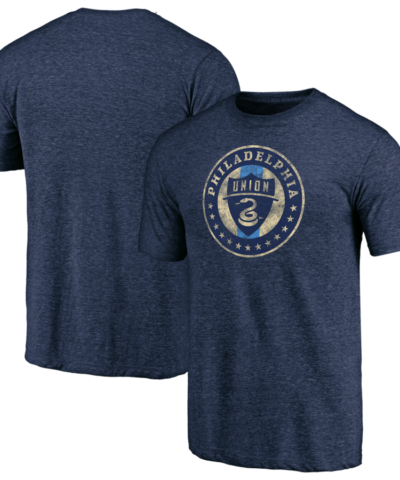 Philadelphia Union Distressed Vintage Primary Tri-Blend T-Shirt - Navy