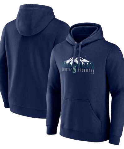 Seattle Mariners Mountains Pullover Hoodie - Navy