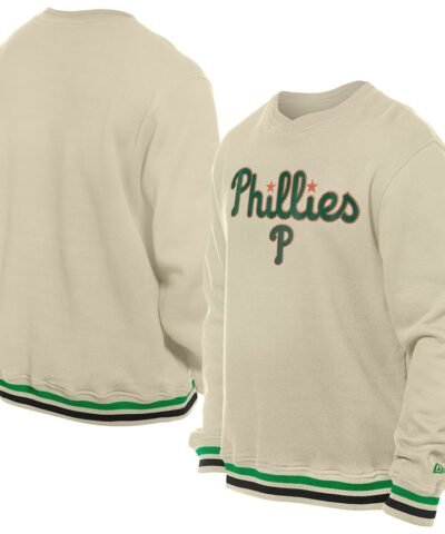 Philadelphia Phillies New Era St. Patrick's Day Twill Pullover Sweatshirt - Cream