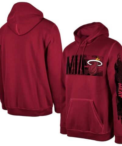 Miami Heat New Era Tip-Off Collection Pullover Hoodie - Red