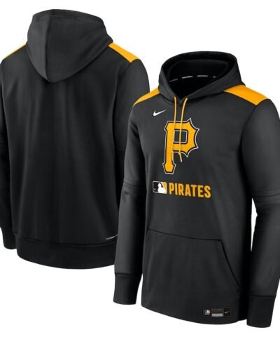 Pittsburgh Pirates Nike Authentic Collection Performance Pullover Hoodie - Black