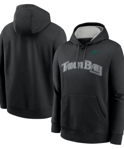 Tampa Bay Rays Nike Rewind Club Logo Pullover Hoodie - Black