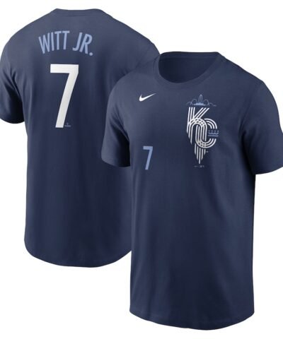 Bobby Witt Jr. Kansas City Royals Nike City Connect Fuse Name & Number T-Shirt - Navy
