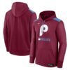 Philadelphia Phillies Nike Authentic Collection Performance Pullover Hoodie - Burgundy