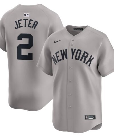 Derek Jeter New York Yankees Nike Away Limited Player Jersey - Gray