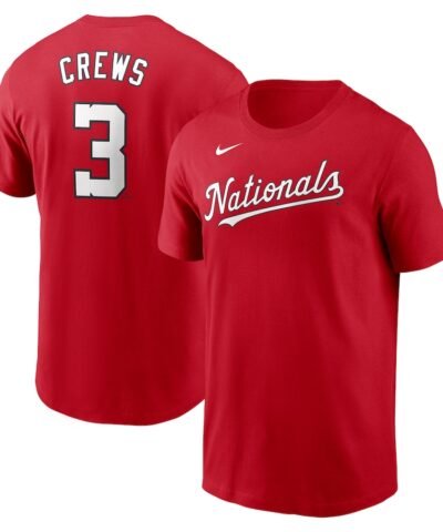 Dylan Crews Washington Nationals Nike Fuse Name & Number T-Shirt - Red