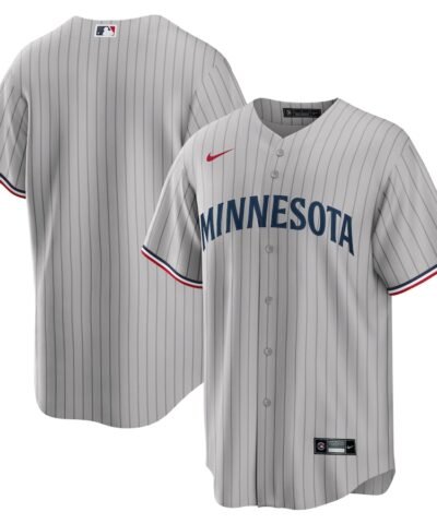 Minnesota Twins Nike Road Replica Team Jersey - Gray