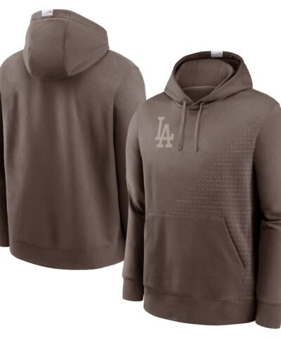 Los Angeles Dodgers Nike Statement Pullover Hoodie - Light Brown