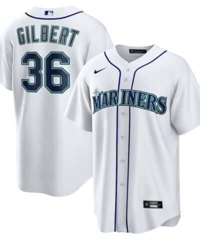 Logan Gilbert Seattle Mariners Nike Home Replica Jersey - White