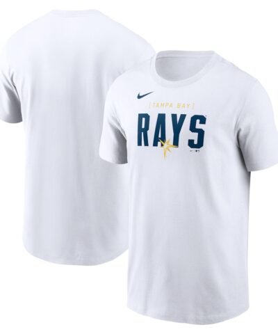 Tampa Bay Rays Nike Home Team Bracket Stack T-Shirt - White