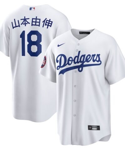 Yoshinobu Yamamoto Los Angeles Dodgers Nike 2025 MLB World Tour: Tokyo Series Home Kanji Replica Player Jersey - White