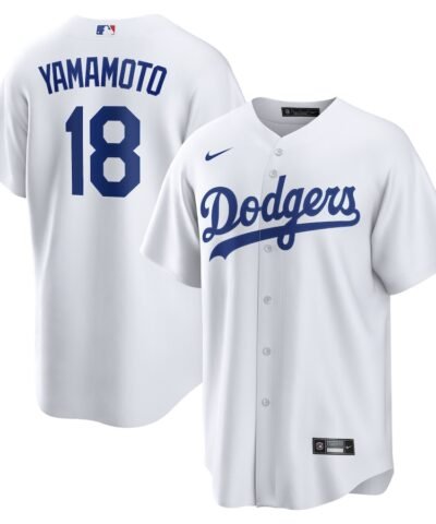 Yoshinobu Yamamoto Los Angeles Dodgers Nike Home Replica Player Jersey – White