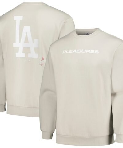Los Angeles Dodgers PLEASURES Ballpark Pullover Sweatshirt - Gray