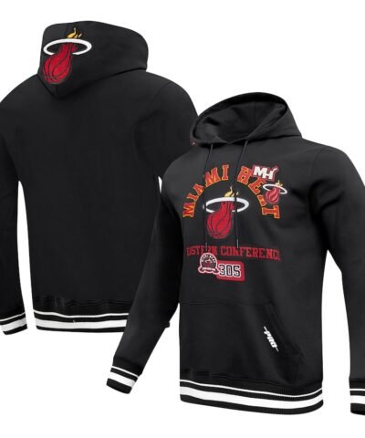 Miami Heat Pro Standard Area Code Pullover Hoodie - Black