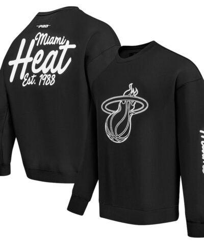Miami Heat Pro Standard Paint the City Drop Shoulder Sweatshirt - Black