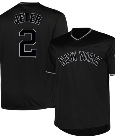 Derek Jeter New York Yankees Profile Big & Tall Pop Fashion Player Jersey - Black