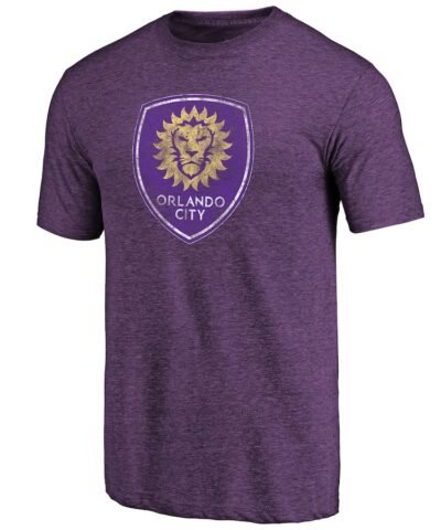 Orlando City SC Purple Distressed Vintage Primary Tri-Blend T-Shirt