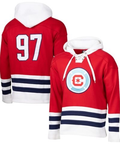 Chicago Fire  Jersey Hook Hockey Pullover Hoodie - Red