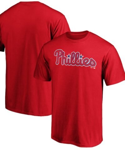 Philadelphia Phillies Official Team Wordmark T-Shirt - Red