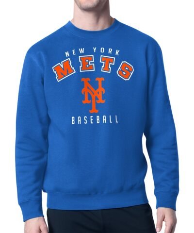 New York Mets Starter Team Logo Fleece Pullover Sweatshirt - Royal