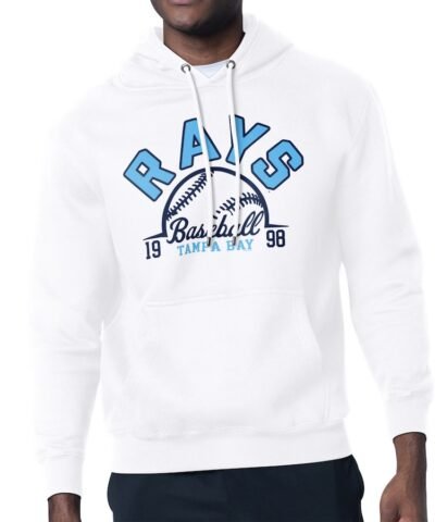 Tampa Bay Rays Starter Half Ball Team Graphic Pullover Hoodie - White