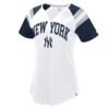 New York Yankees Starter Women's Game On Notch Neck Raglan T-Shirt - White/Navy